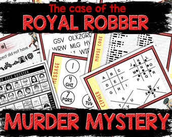 Murder Mystery Game for Kids – Spy Party – Royal Robber – Secret Agent Code – Escape Room – Printable Party Props - Birthday  Game
