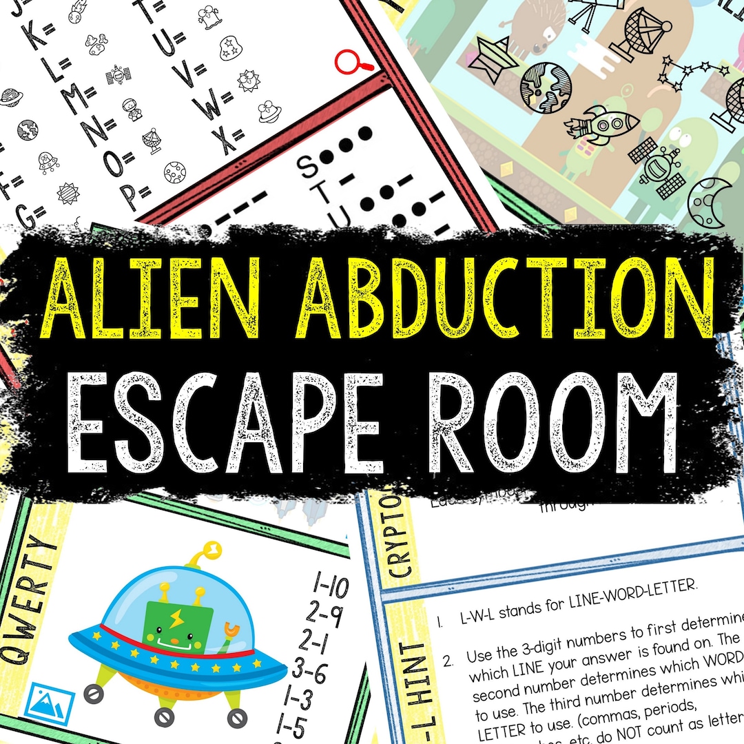Buy Escape Room for Kids - DIY Printable Game – Alien Abduction Escape Room  Kit – Birthday Party Games - Kids Puzzle Game – Family Game Night Online in  India - Etsy
