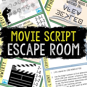 Escape Room for Kids - Printable Party Game – Movie Script Escape Room Kit – Birthday Party Games - Kids Puzzles – Family Game Night