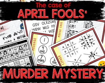 Murder Mystery Game for Kids – Spy Party – April Fools' – Secret Agent Code – Escape Room – Printable Party Props - Birthday  Game