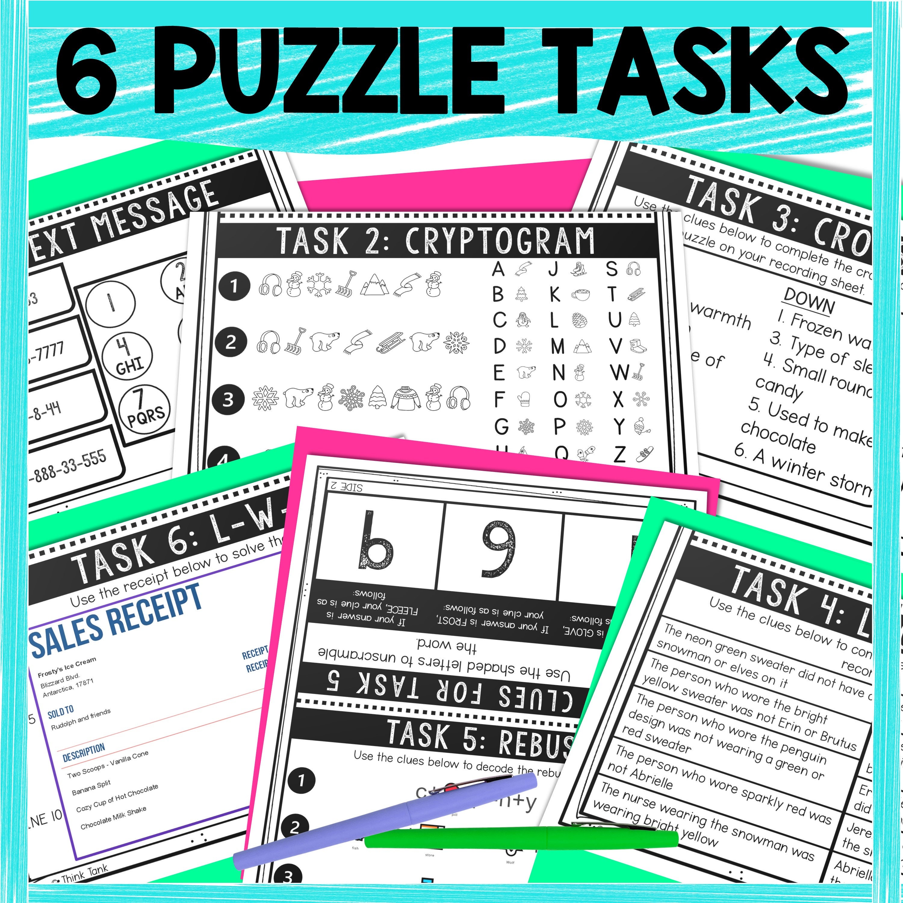 Winter Break Escape Room Code for Kids - Printable Party Game ...