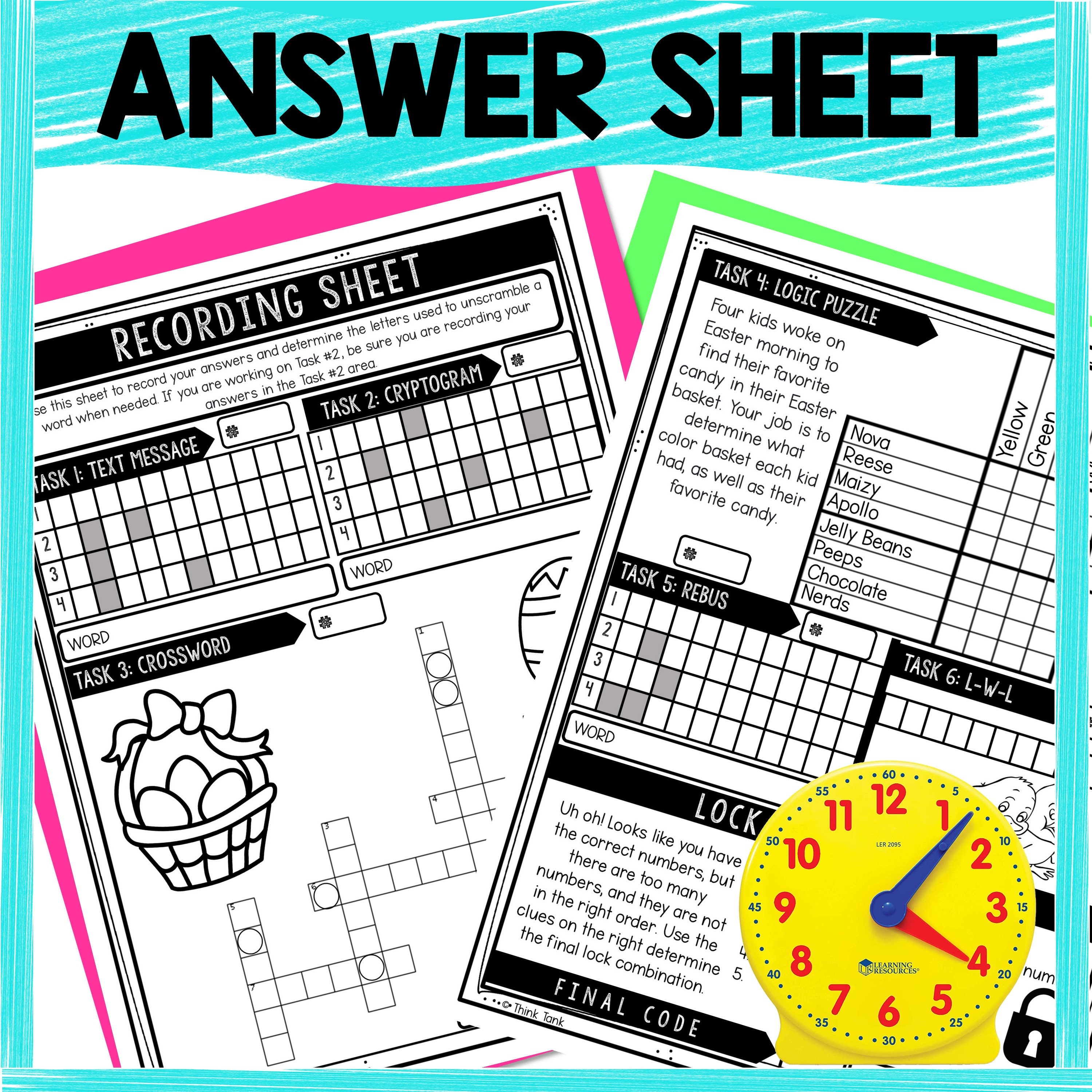 Easter Escape Room Code for Kids - Printable Party Game – Birthday ...