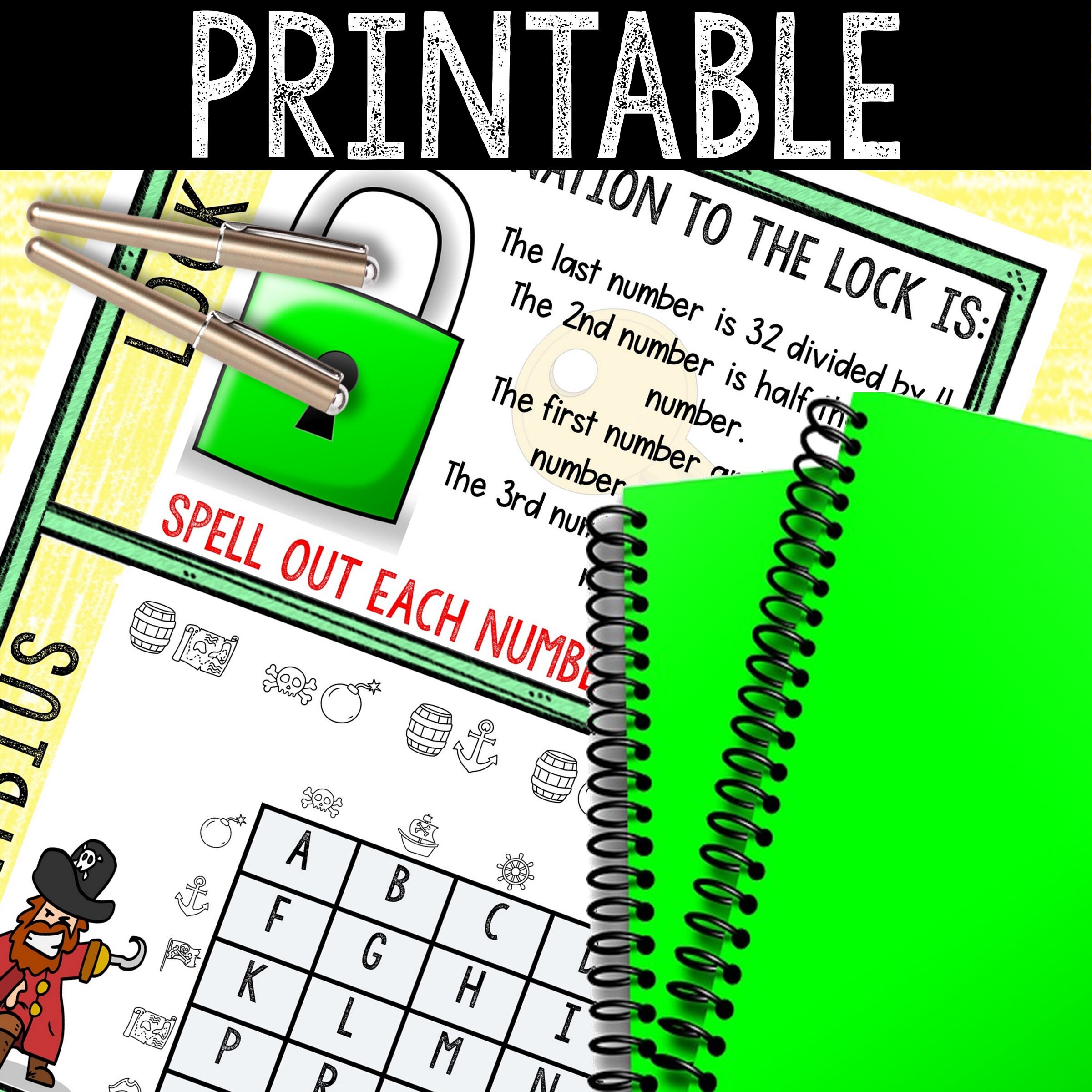 Escape Room for Kids - Printable Party Game – Pirate Ship Escape Room ...