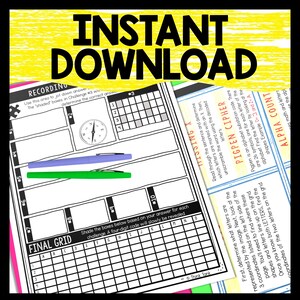 May include: A printable worksheet for a code-breaking activity. The worksheet features a grid with letters and numbers, a compass, and instructions for a "Pigpen Cipher" code. The text "HISSING X" and "FINAL GRID" are also visible.