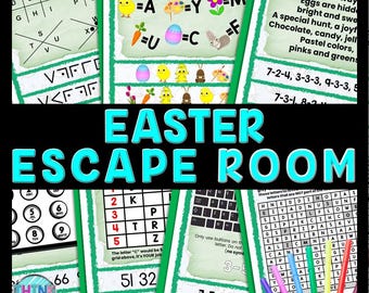 Easter Escape Room Word Search, Printable Party Game for Kids, Holiday Fun, Puzzles, Classroom Party, Family Game Night, Secret Codes