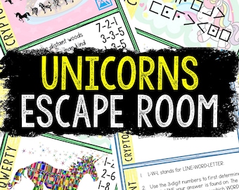 Può includere: Un gioco di escape room colorato con un tema di unicorno. Il gioco include una varietà di puzzle e sfide, tra cui un cifrario, un crittogramma e una ricerca di parole. Il gioco è progettato per giocatori di tutte le età e di tutti i livelli di abilità.