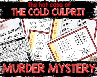 Murder Mystery Game for Kids – Spy Party – Hot and Cold - Secret Agent Codes – Escape Room – Printable Party Props - Birthday Party - Cipher