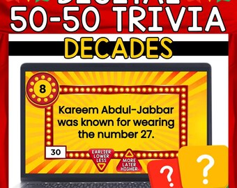 Virtual Trivia Game, Decades, Digital Quiz, PowerPoint, Family Game Night, Online Party Game, Quiz Show, Team Trivia, Pub Quiz