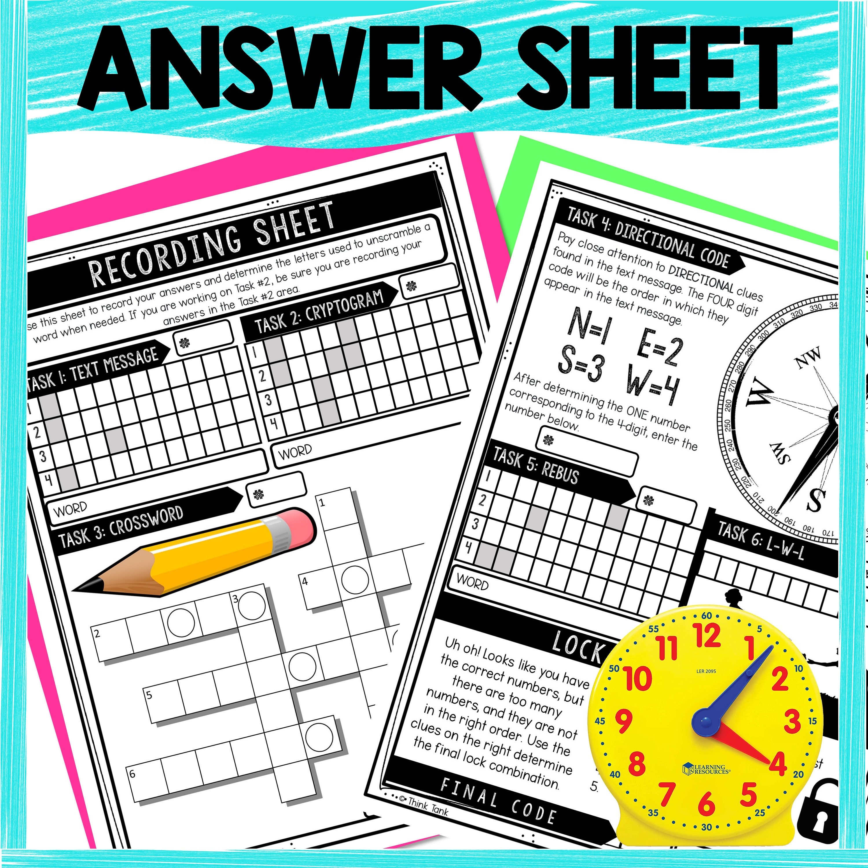 Giving Thanks Escape Room Code for Kids, Printable Party Game ...