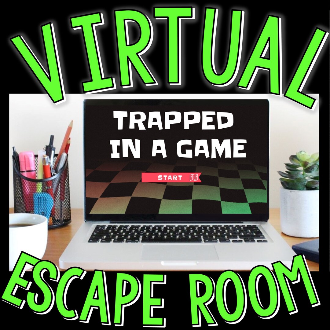 Virtual Escape Room for Kids, Trapped in Video Game, Digital Escape Room Game, Puzzles, Zoom