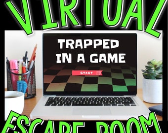 Virtual Escape Room for Kids, Trapped in Video Game, Digital Escape Room Game, Puzzles, Zoom Games, Family Game Night, Online Party Game