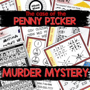 Murder Mystery Game for Kids – Spy Party – Penny Picker – Secret Agent Codes – Escape Room – Printable Party Props - Birthday Party Game