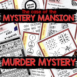 Murder Mystery Game for Kids – Spy Party – Mystery Mansion – Secret Agent Codes – Escape Room – Printable Party Props - Birthday Party Game
