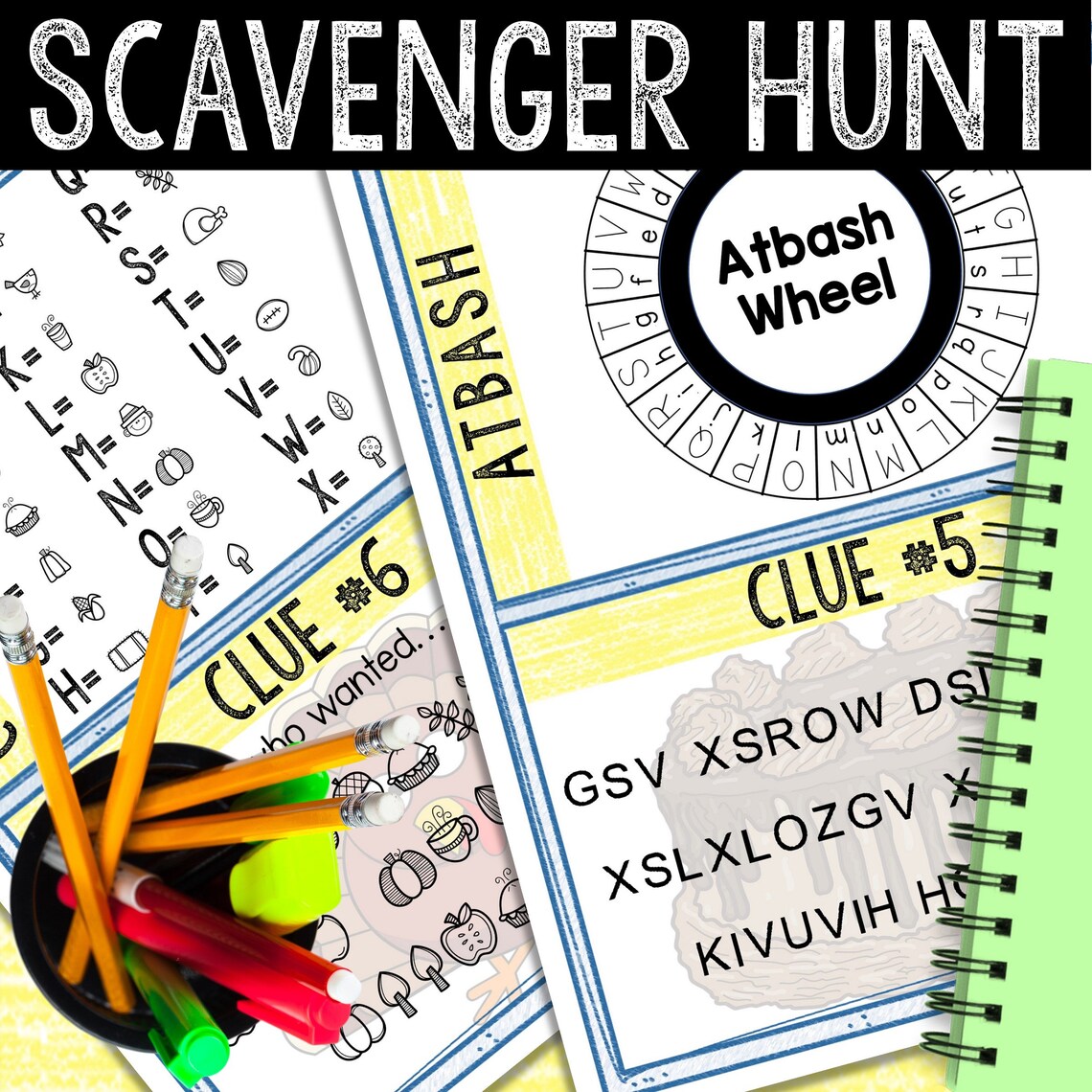Thanksgiving Logic Puzzle Scavenger Hunt Game for Kids, Party Game ...