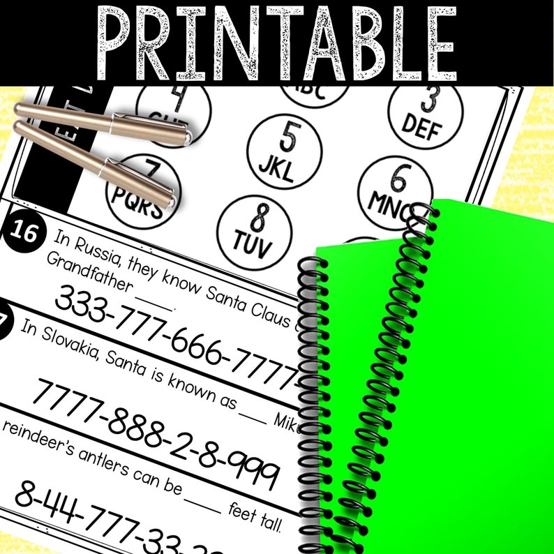 May include: A printable worksheet with a phone keypad and a list of phone numbers. The numbers are written out in words and the user must fill in the missing numbers. The worksheet is titled "Printable".