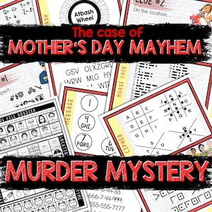 Murder Mystery Game for Kids – Spy Party – Mother's Day Mayhem – Secret Agent Code – Escape Room – Printable Party Props - Birthday  Game