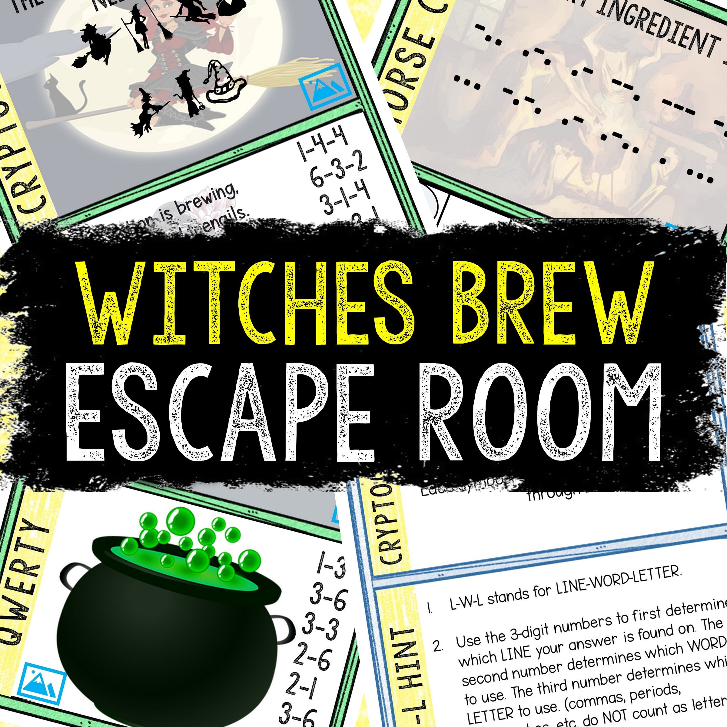 Halloween Escape Room For Kids Printable Party Game Etsy