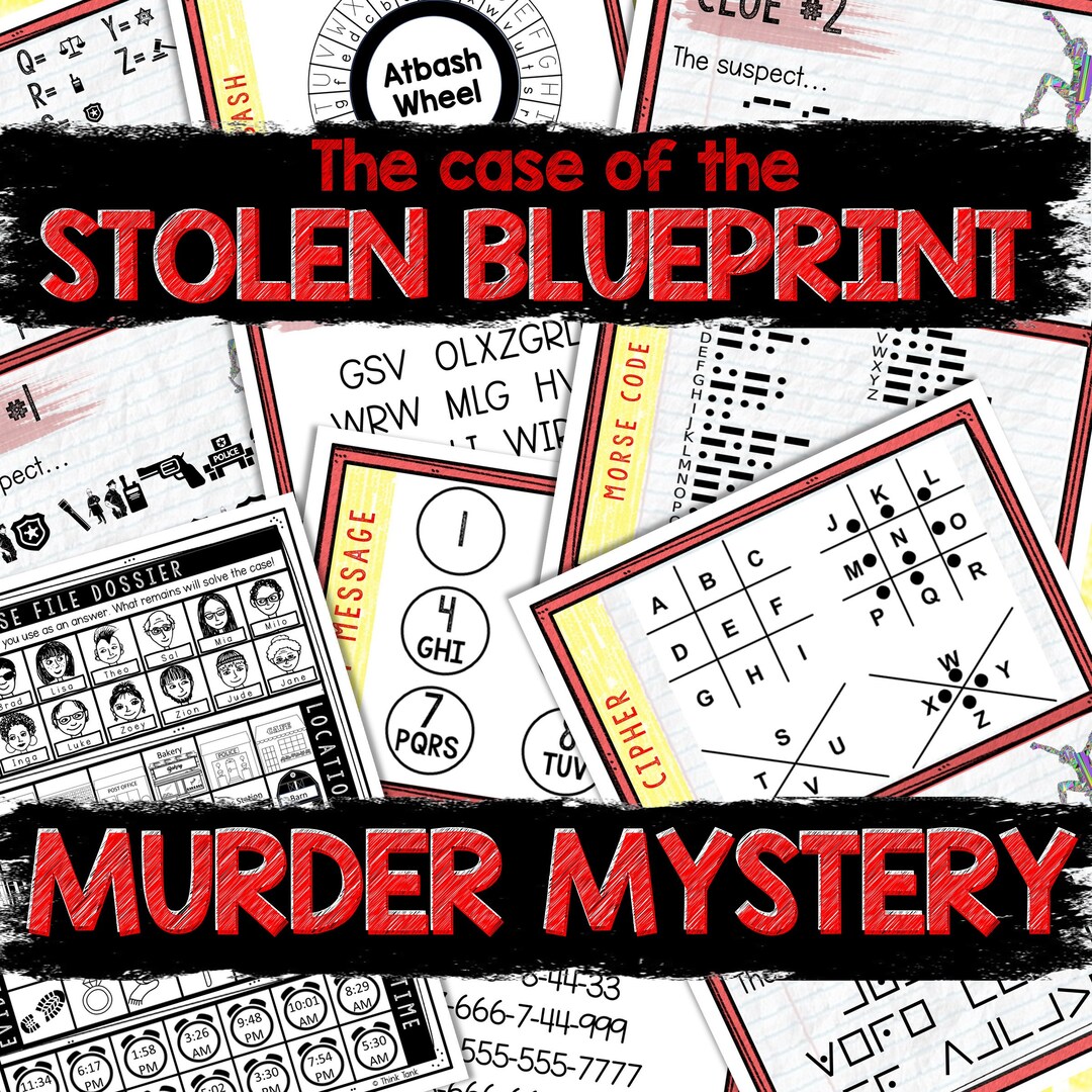 Murder Mystery Game for Kids – Spy Party – Stolen Blueprint – Secret ...