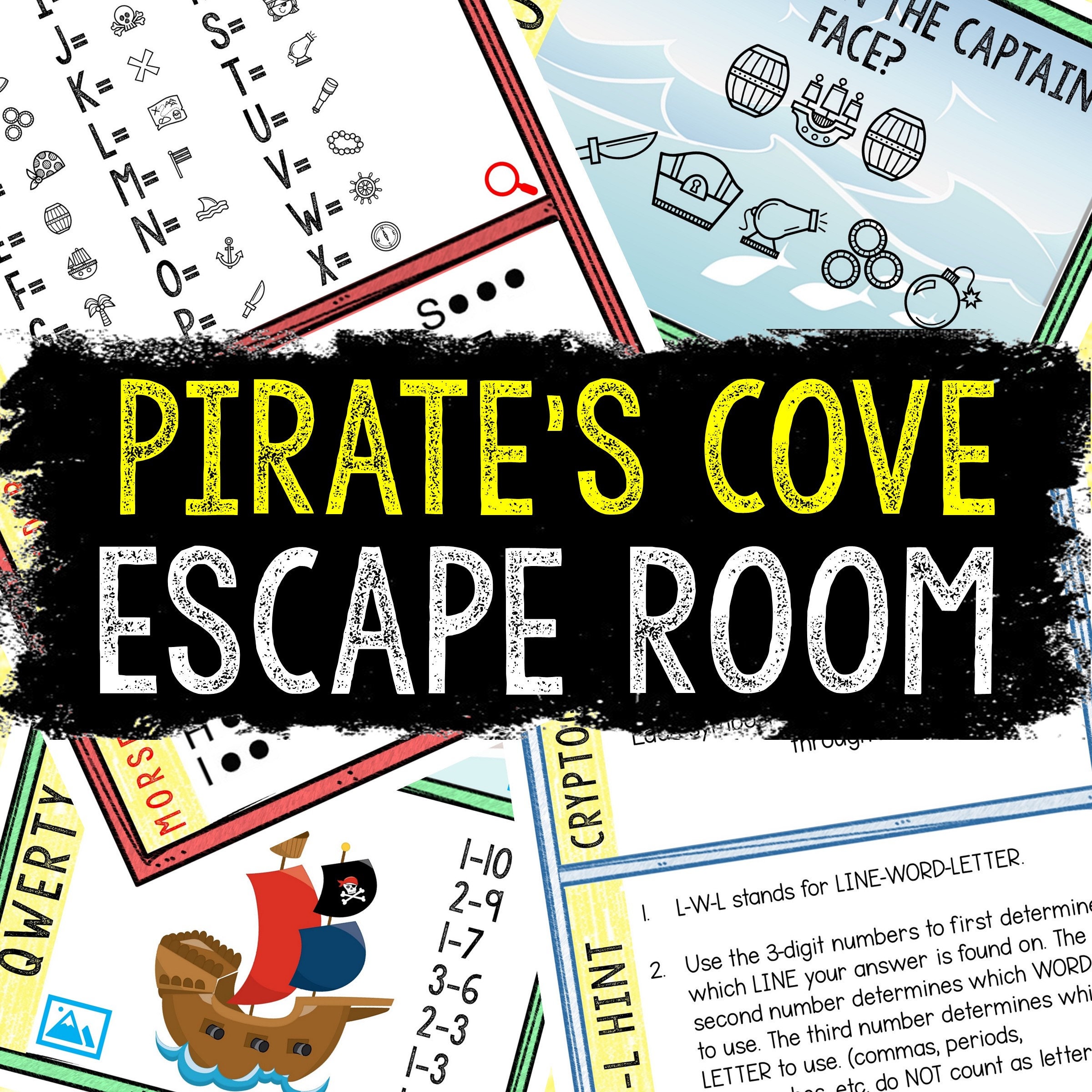Escape Room for Kids - DIY Printable Game – Pirates Cove Escape Room Kit –  Birthday Party Games - Kids Puzzle Game – Family Game Night - Etsy