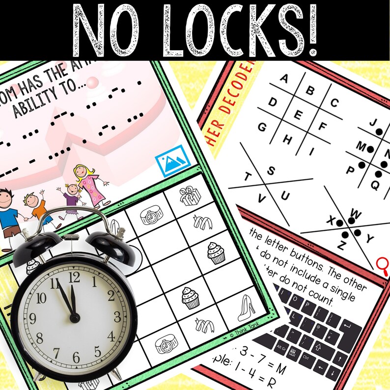 Escape Room for Kids - Printable Party Game – Mother's Day Escape Room Kit – Birthday Party Games - Kids Puzzles – Family Game Night image 3