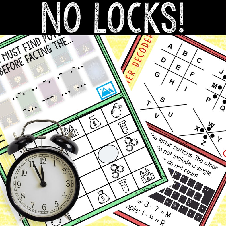 Escape Room for Kids - DIY Printable Game – Trapped in Game Escape Room Kit – Birthday Party Games - Kids Puzzle Game – Family Game Night image 3