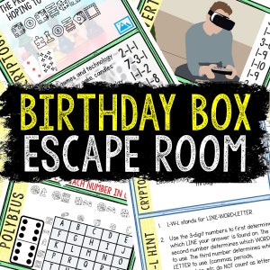 Escape Room for Kids - Printable Party Game – Birthday Box Escape Room Kit – Birthday Party Games - Kids Puzzles – Family Game Night