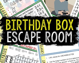 Escape Room for Kids - Printable Party Game – Birthday Box Escape Room Kit – Birthday Party Games - Kids Puzzles – Family Game Night