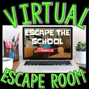 Virtual Escape Room for Kids, Escape the School, Digital Escape Room Game, Puzzles, Zoom Games, Family Game Night, End of Year Activity