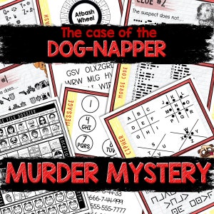 Murder Mystery Game for Kids – Spy Party – Dog-napper – Secret Agent Code – Escape Room – Printable Party Props - Birthday  Game