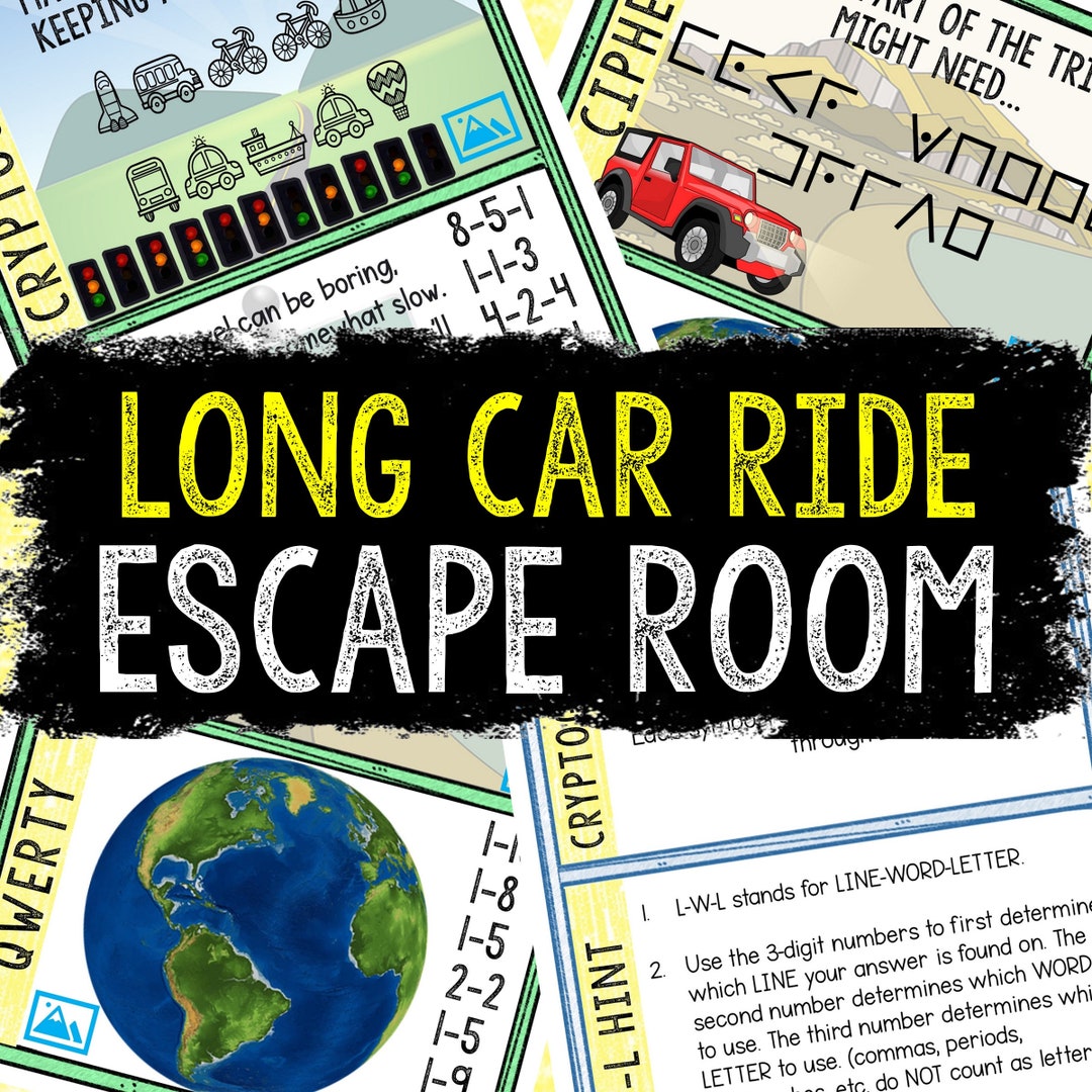 Escape Room for Kids - Printable Party Game – Long Car Ride Escape Room Kit  – Birthday Party Games - Kids Puzzles – Family Game Night - Etsy