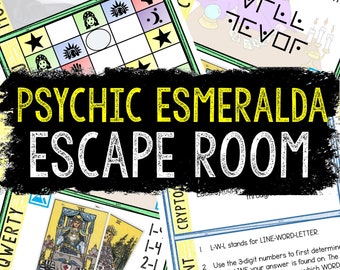 Escape Room Game for Kids - Printable Party Game – Psychic Esmeralda Escape Room Kit – Birthday Party Game - Kids Puzzle – Family Game Night