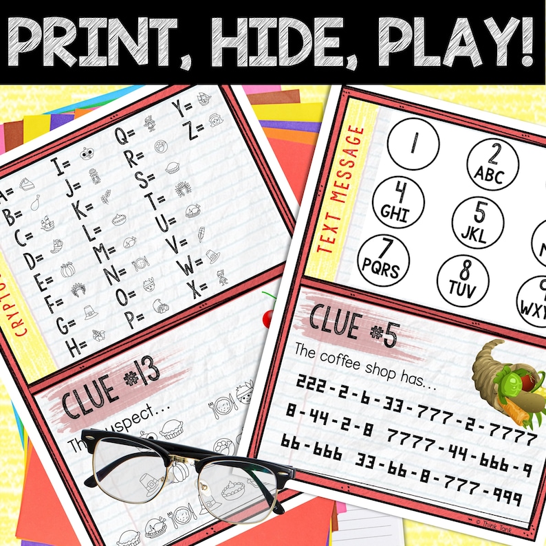 Murder Mystery Game for Kids – Spy Party – Thanksgiving – Secret Agent ...