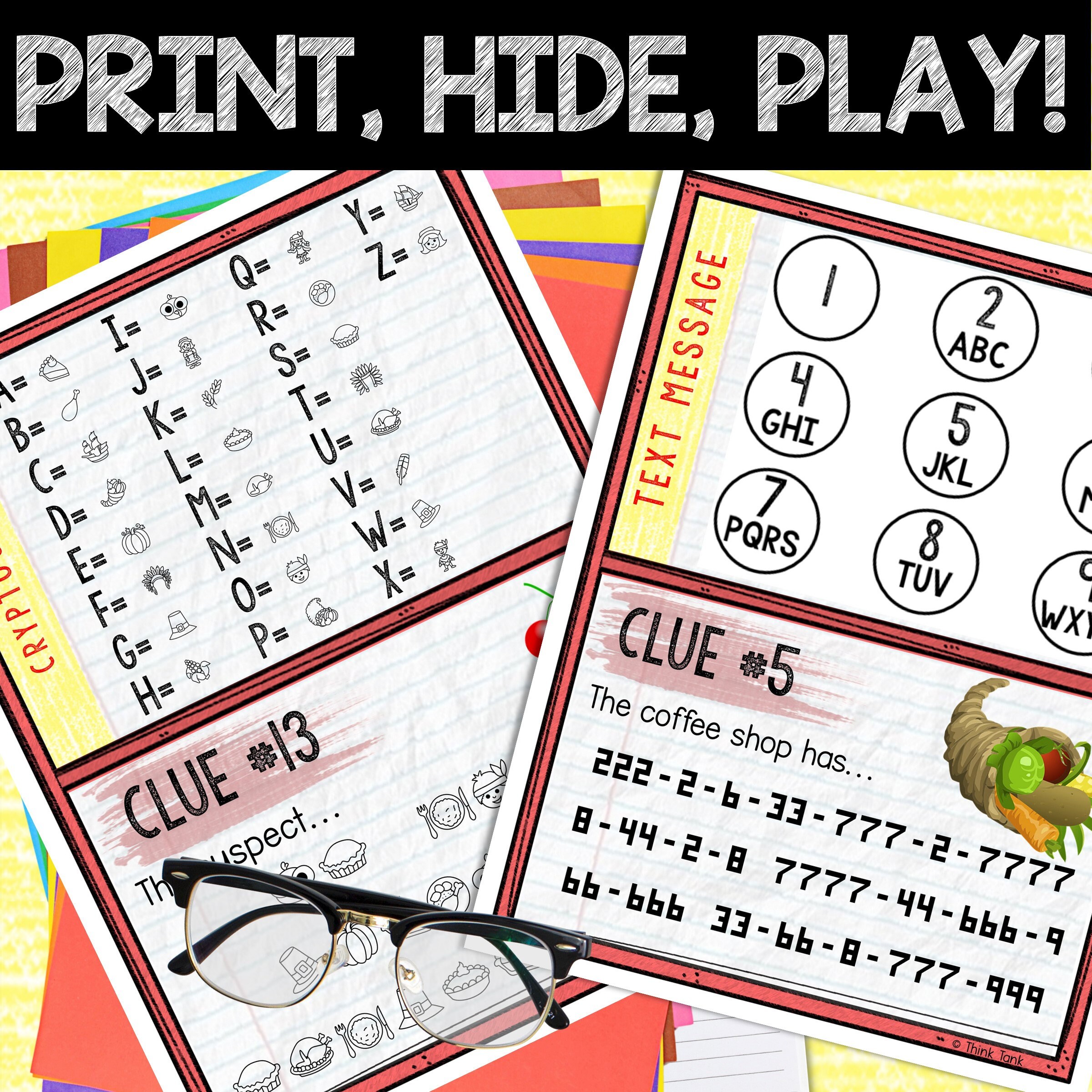 Murder Mystery Game for Kids – Spy Party – Thanksgiving – Secret Agent ...
