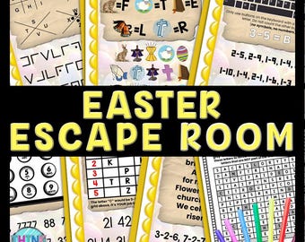Religious Easter Escape Room Word Search, Printable Party Game for Kids, Puzzles, Easter Party, Family Game, Secret Codes, Easter Sunday