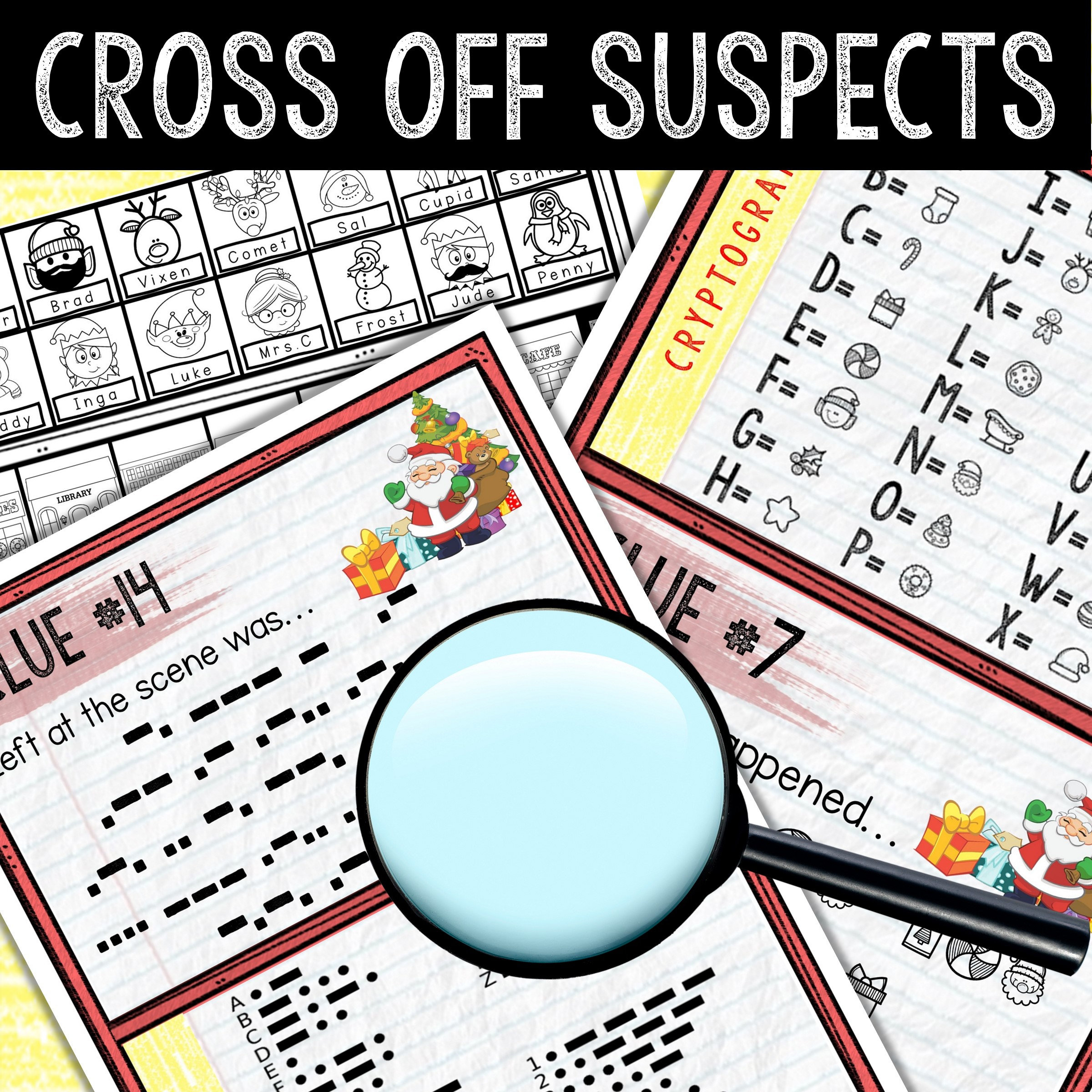 Christmas Murder Mystery Game for Kids, Spy Party, Family Game Night ...