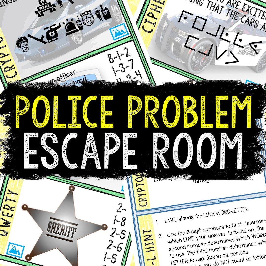 Escape Room for Kids - Printable Party Game – Police Problem Escape Room  Kit – Birthday Party Games - Kids Puzzles – Family Game Night - Etsy