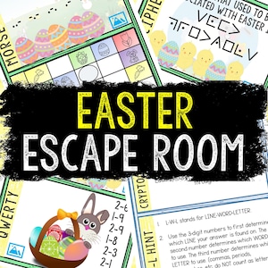 Easter Escape Room Game for Kids - Printable Party Game – Golden Egg Escape Room Kit – Birthday Party Game - Kids Puzzle – Family Game Night