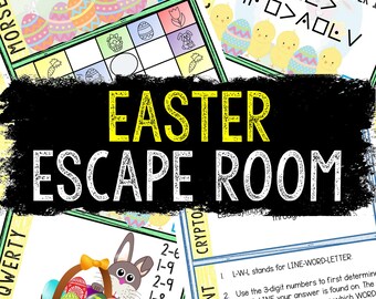 Easter Escape Room Game for Kids - Printable Party Game – Golden Egg Escape Room Kit – Birthday Party Game - Kids Puzzle – Family Game Night