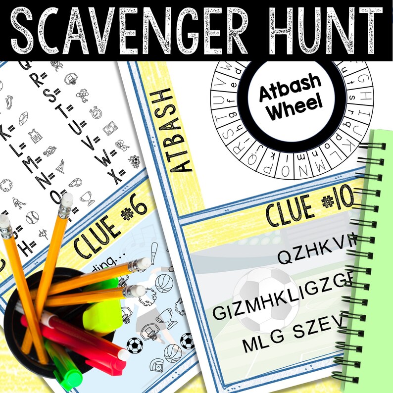 Logic Puzzle Scavenger Hunt Game for Kids - Party Game - School Bell ...