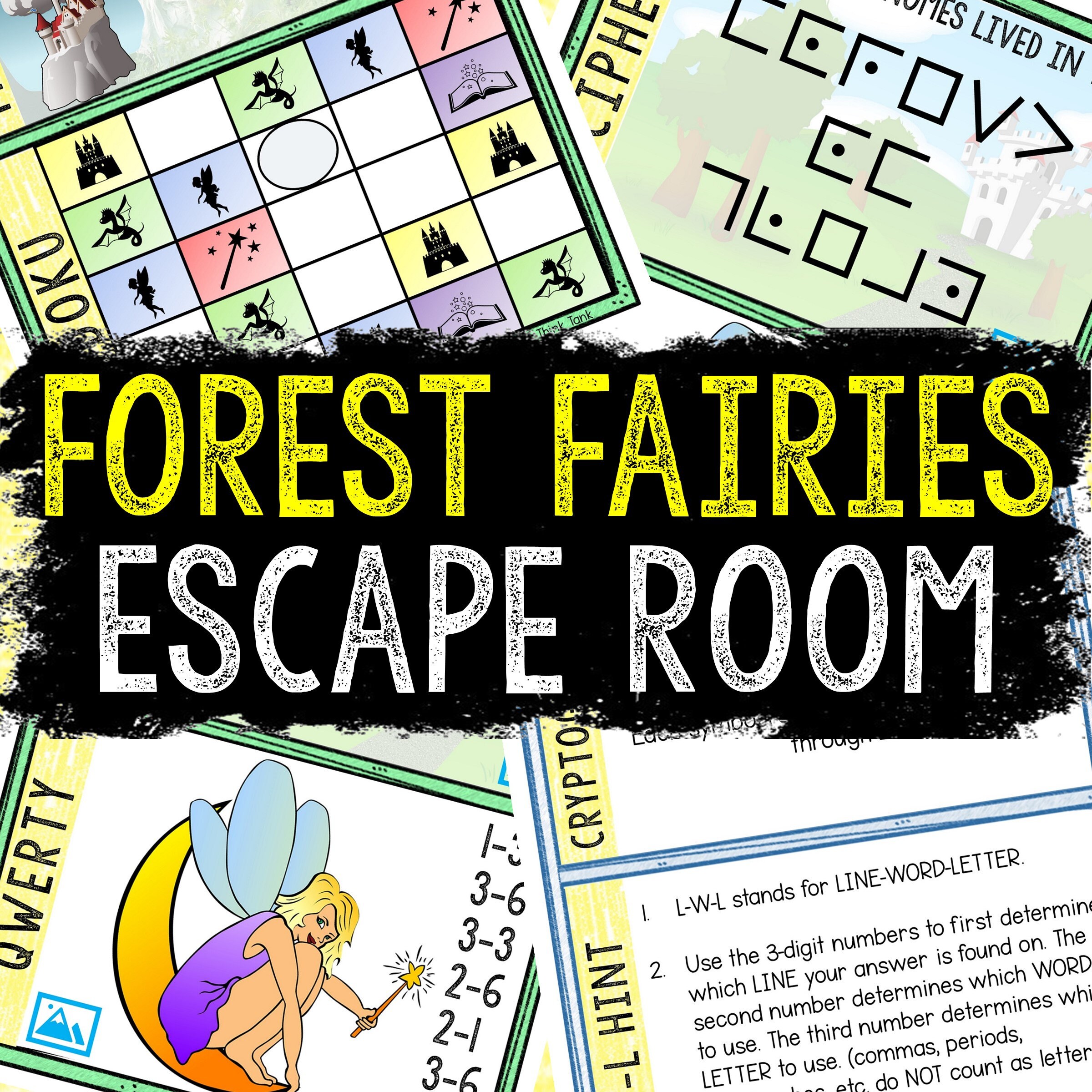 Escape Room for Kids - Printable Party Game – Forest Fairy Escape Room Kit  – Birthday Party Games - Kids Puzzles – Family Game Night - Etsy