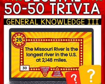 Virtual Trivia Game, General Knowledge III, Digital Quiz, PowerPoint, Family Game Night, Online Party Game, Quiz Show, Team Trivia, Pub Quiz
