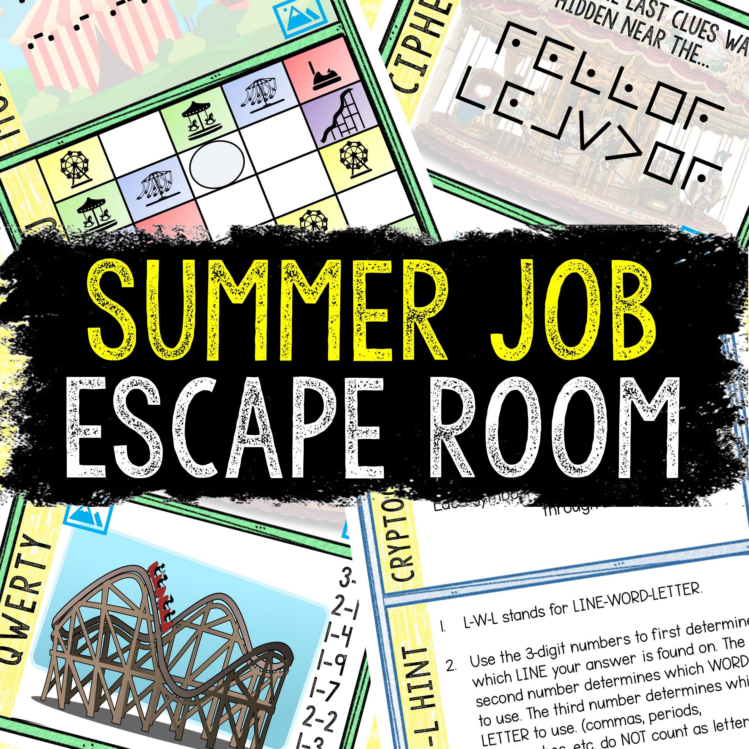 Escape Room for Kids - Printable Party Game – Summer Job Escape Room Kit –  Birthday Party Games - Kids Puzzles – Family Game Night - Etsy