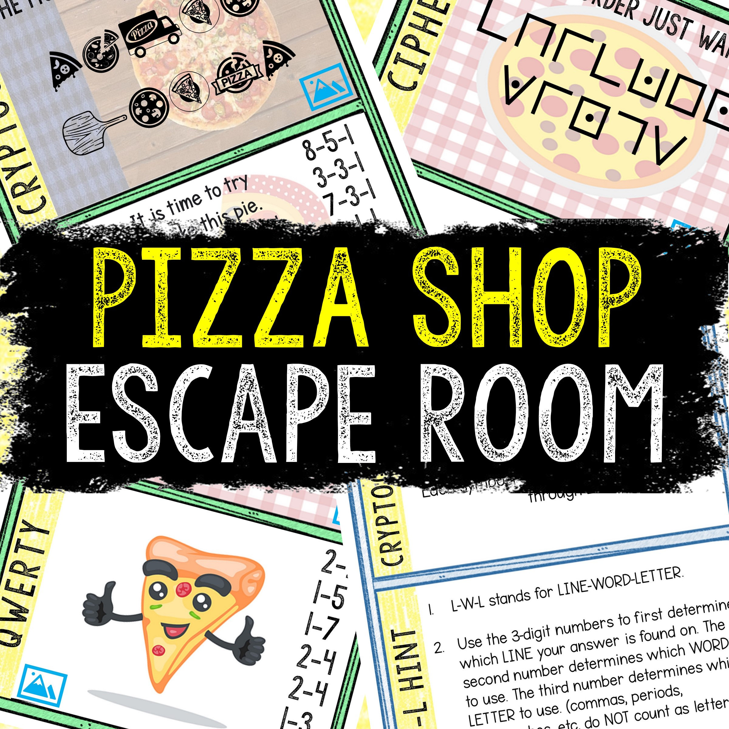 Escape Room for Kids - Printable Party Game – Pizza Shop Escape Room Kit –  Birthday Party Games - Kids Puzzles – Family Game Night - Etsy