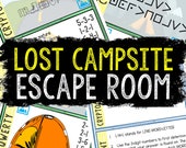 Escape Room for Kids - Printable Party Game – Lost Campsite Escape Room Kit – Birthday Party Games - Kids Puzzle Game – Family Game Night