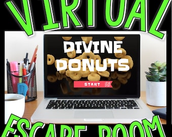 Virtual Escape Room for Kids, Divine Donuts, Digital Escape Room Game, Puzzles, Zoom Games, Family Game Night, Online Party Game, Teachers