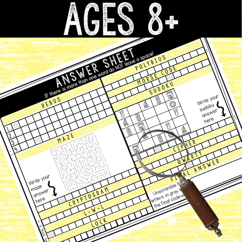 Escape Room for Kids - DIY Printable Game – Trapped in Game Escape Room Kit – Birthday Party Games - Kids Puzzle Game – Family Game Night image 5