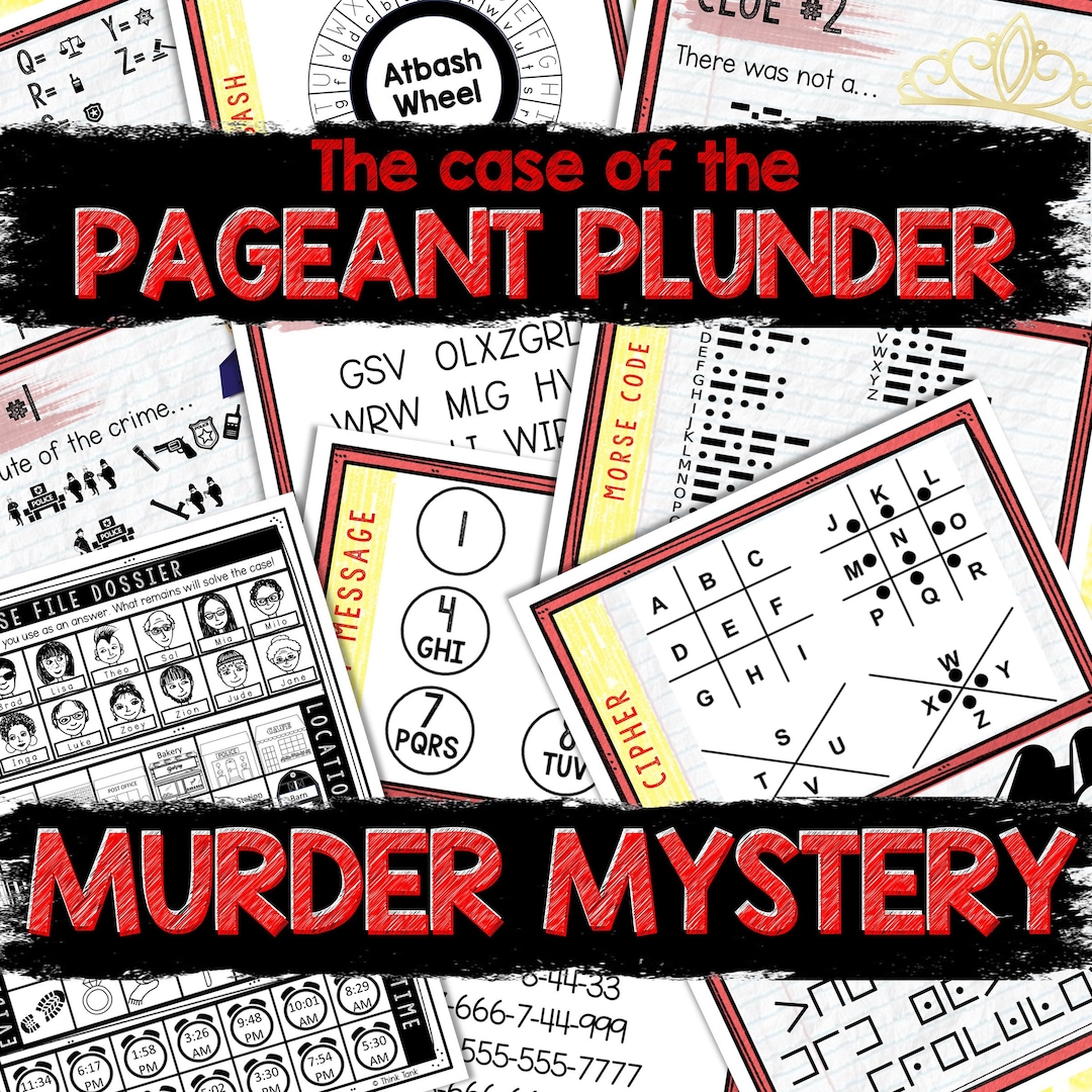 Murder Mystery Game for Kids – Spy Party – Pageant Plunder – Secret ...