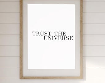 Trust in the Universe Poster | Printable Wall Art | Law of Attraction ...