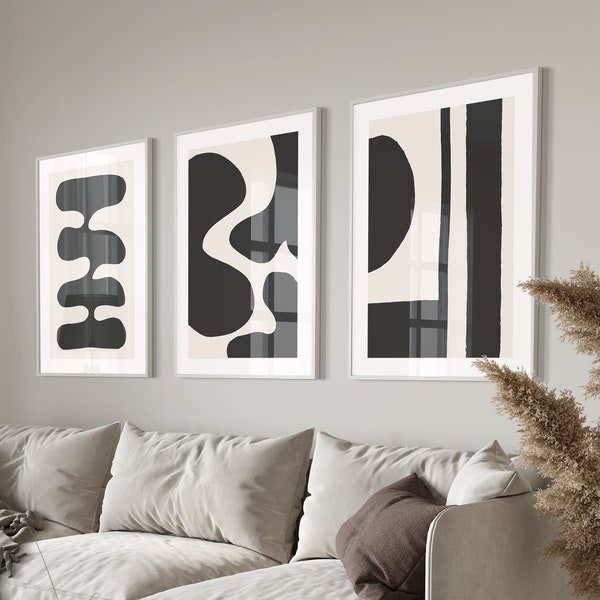 Black Cream Wall Art Etsy