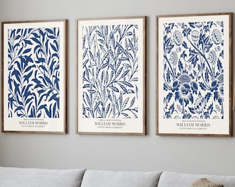 Set Of 3 William Morris Print, William Morris Art, Exhibition Poster Floral Art Prints New home gift, Wild Flowers, Home Décor.